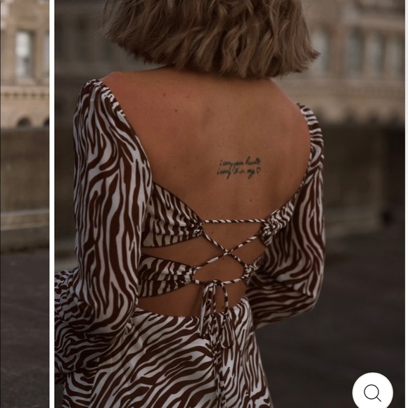 12th Tribe KENYA BROWN ZEBRA MINI DRESS NWT‼️ - Picture 4 of 4